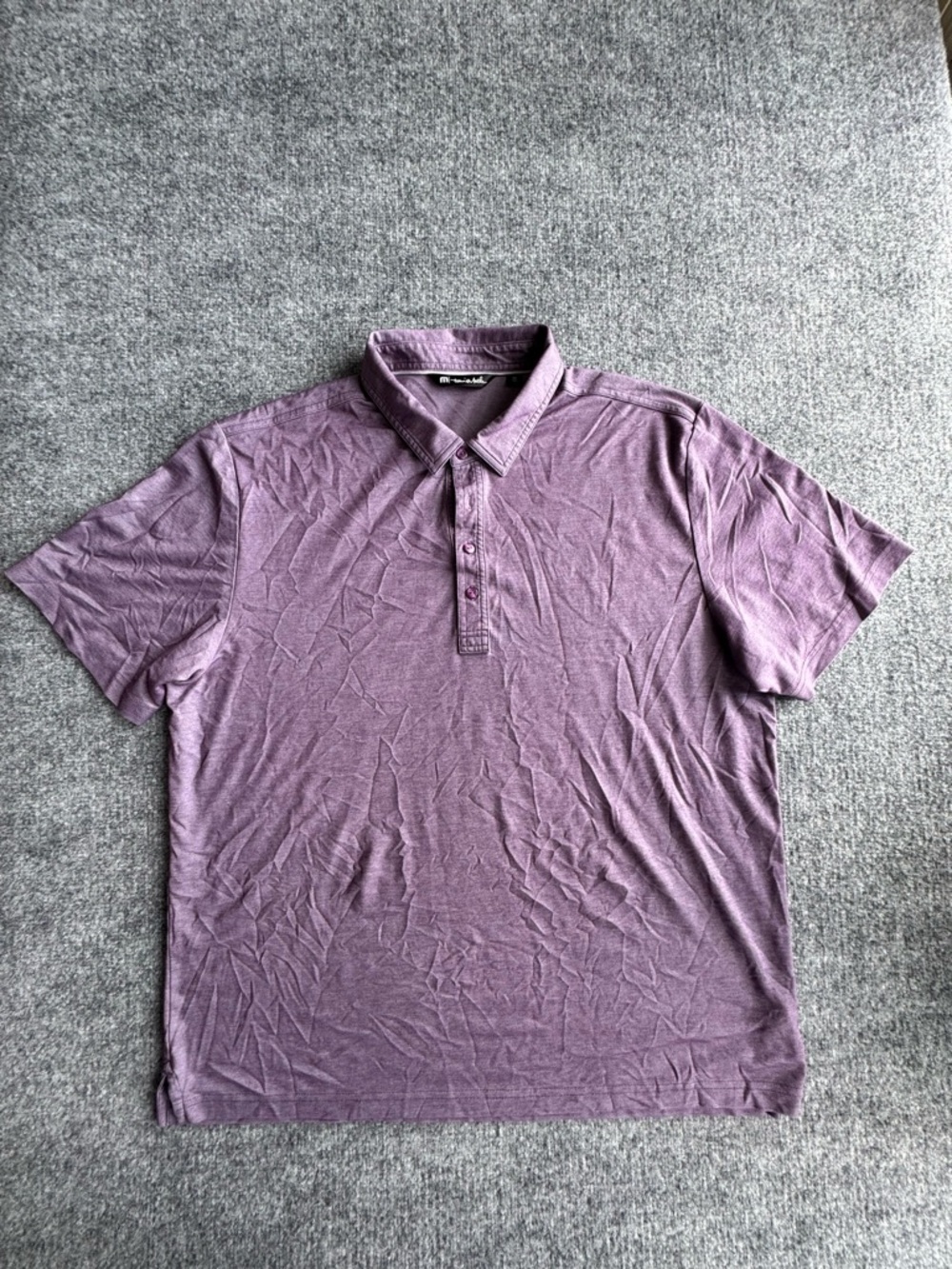 Travis Mathew Heathered Purple Lighweight Golf Polo Mens XXLARGE Big and Tall